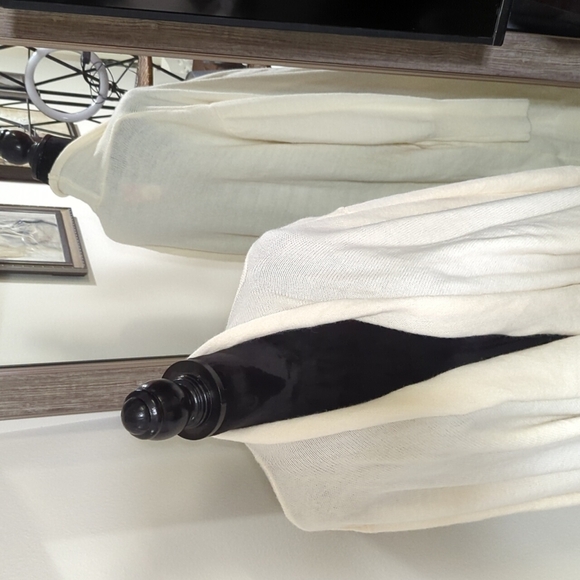 Miss Sparkling - Waterfall Open Cardigan in Ivory - Picture 6 of 10